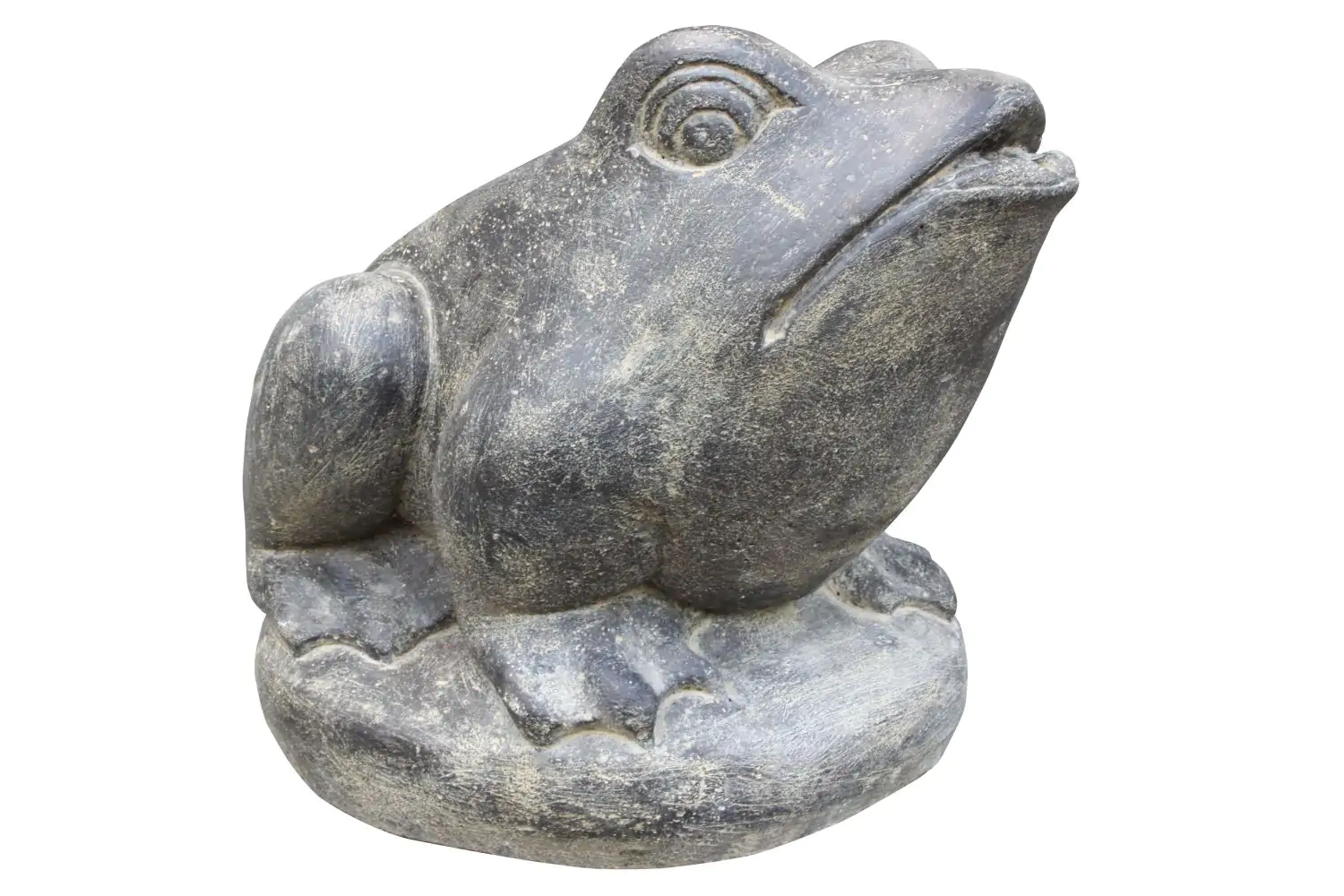  Product image 1 of the product “Sitting frog as water feature, Cast stone, in the sizes from 13cm to 33cm, Antique finish ”